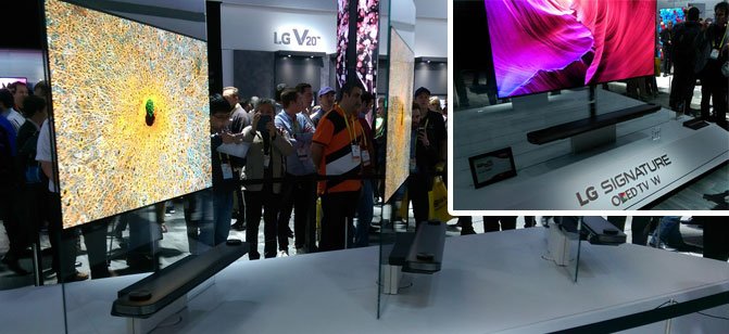 LG's new very thin OLED "Wall TV"