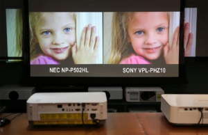 Sony VPL-PHZ10 vs NEC NP-P502HL Skin Tones