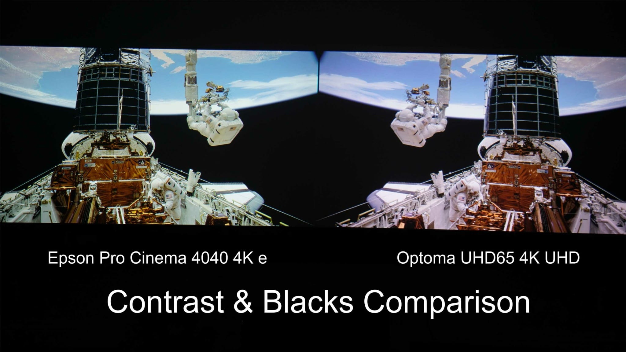 "Sony VPL-VW365ES vs Epson Pro Cinema 4040: Contrast &amp; Blacks Comparison