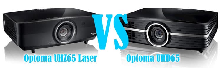 Optoma UHD65 vs UHZ65 Laser Projector Comparison