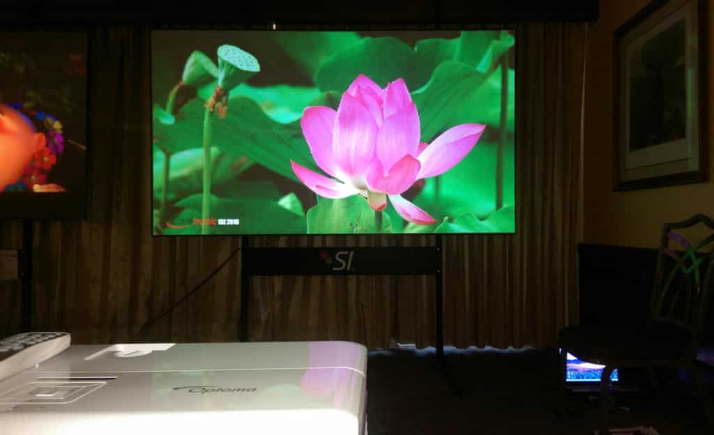 The Optoma UHD60 displayed very saturated rich color and contrast from a compact projector.