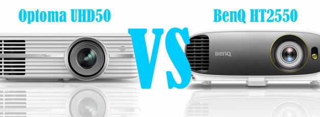 Optoma UHD50 vs BenQ HT2550 4K Projector Comparison (Part I)