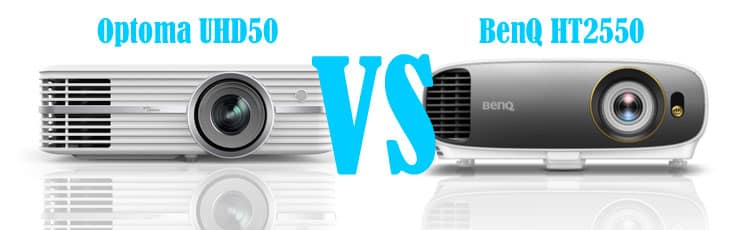 Optoma UHD50 vs BenQ HT2550 4K Projector Comparison (Part I)