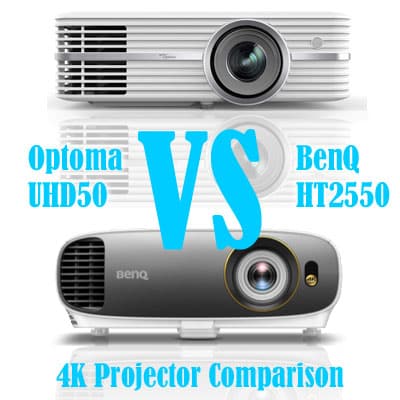 Optoma UHD50 vs BenQ HT2550 4K Projector Comparison (Part I)