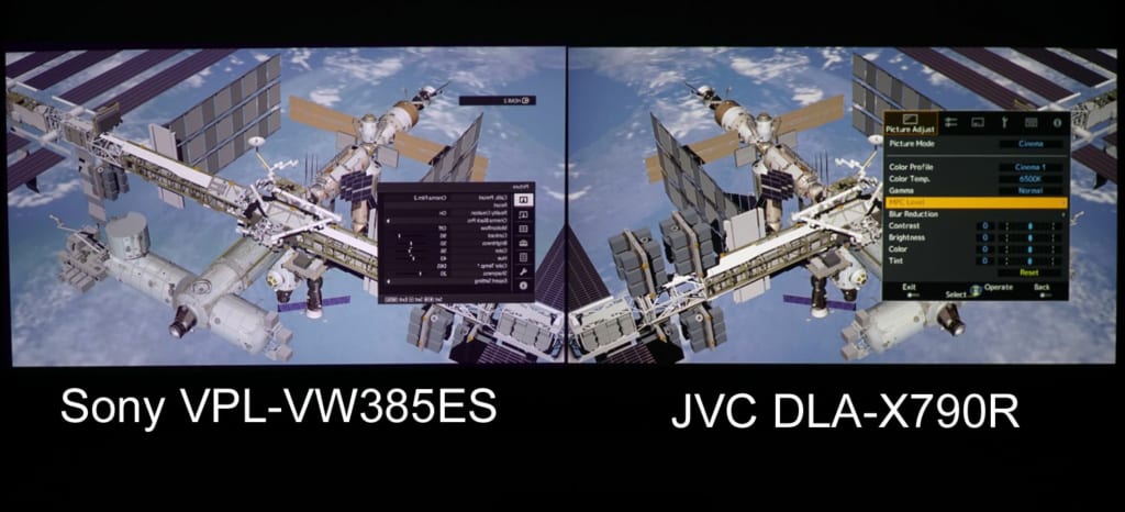 In this scene from the Extron Shootout disc it is possible to see the results of the higher contrast that the JVC DLA-X790R is able to display. Notice the whiter whites and the slightly deeper blacks – which gives more depth to the image.