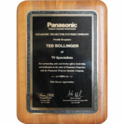 2008 - Ted Bollinger National Recognition for Outstanding Sales &amp; Dedication in the Sales of Panasonic Projectors