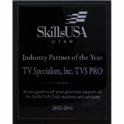 2015-2016 - SkillsUSA Utah Industry Partner of the Year