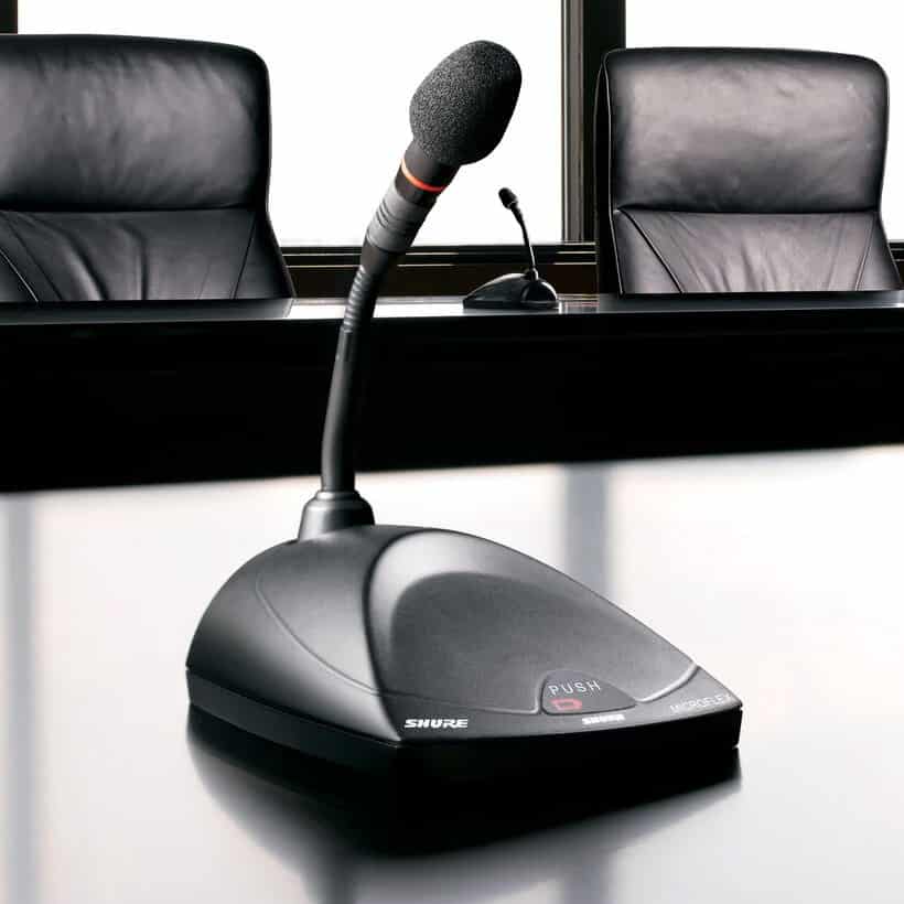 Shure council room microphone