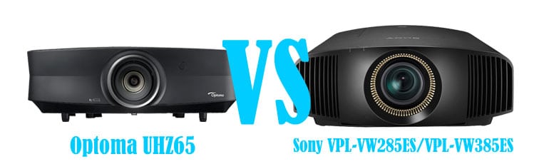 Optoma UHZ65 VS Sony VPL-VW285ES/VPL-VW385ES