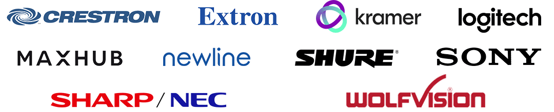 Diamond Sponsors: Extron, Shure, Sony, Sharp/NEC, Kramer, Crestron, Newline, Maxhub, Wolfvision, Logitech